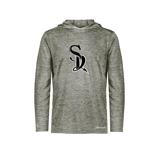 [FOLHCGGY-AS-LOGO2] Decker Men's Charge Hoodie (Adult S, Gray, Logo 2)