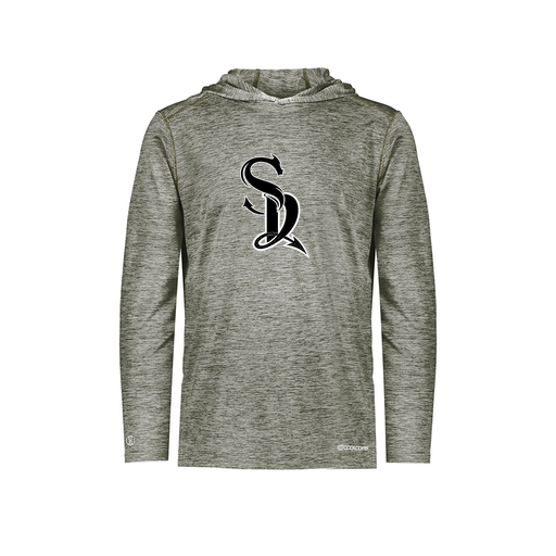 [FOLHCGGY-YS-LOGO2] Decker Youth Charge Hoodie (Youth S, Gray, Logo 2)